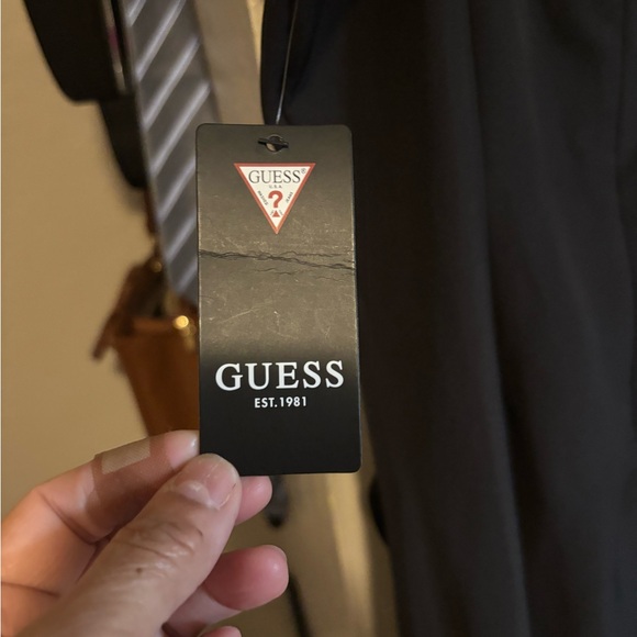 Guess Black One-Shoulder Ruffle Midi Dress - Picture 2 of 3